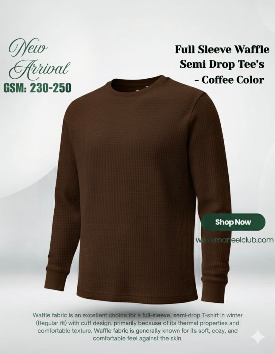 Full Sleeve Waffle Semi Drop Tee’s - Thumbnail 6