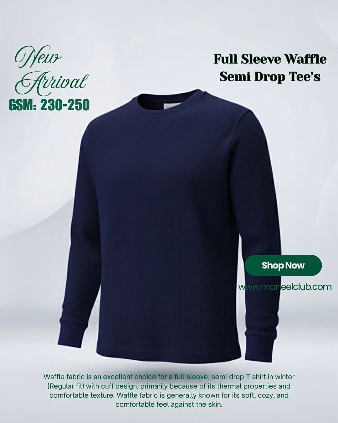 Full Sleeve Waffle Semi Drop Tee’s - Thumbnail 9