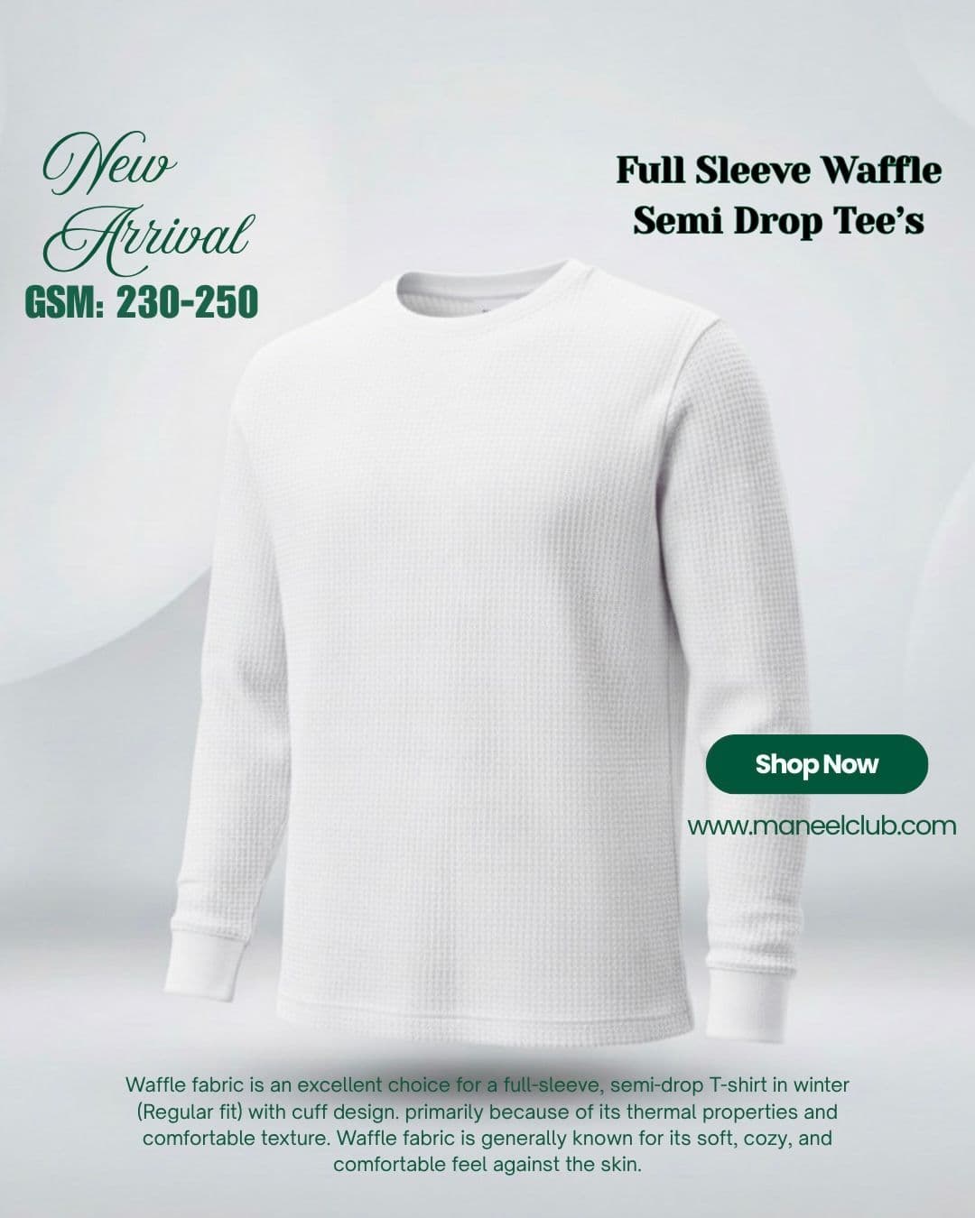 Full Sleeve Waffle Semi Drop Tee’s - Thumbnail 10