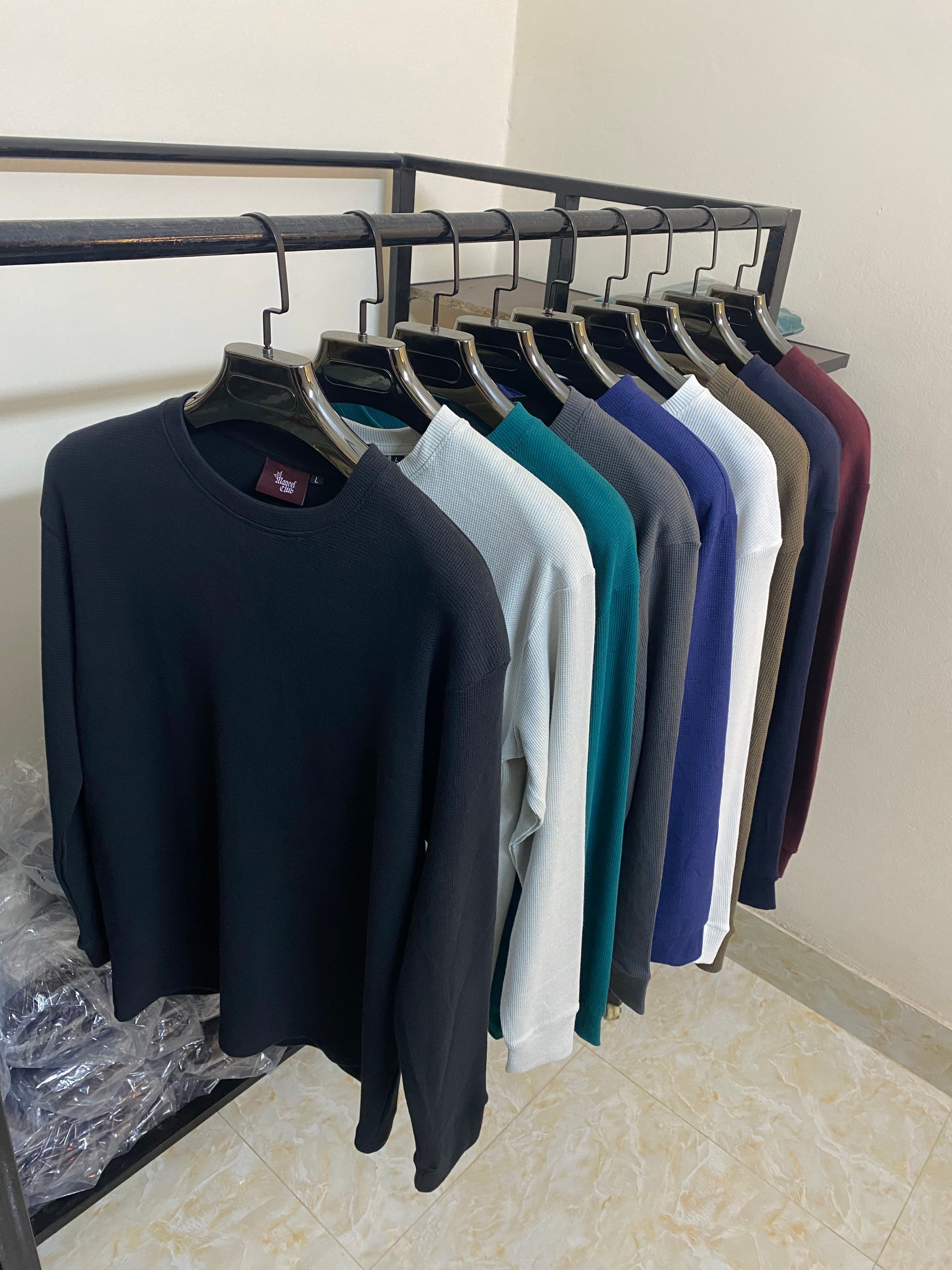 Full Sleeve Waffle Semi Drop Tee’s - Thumbnail 4