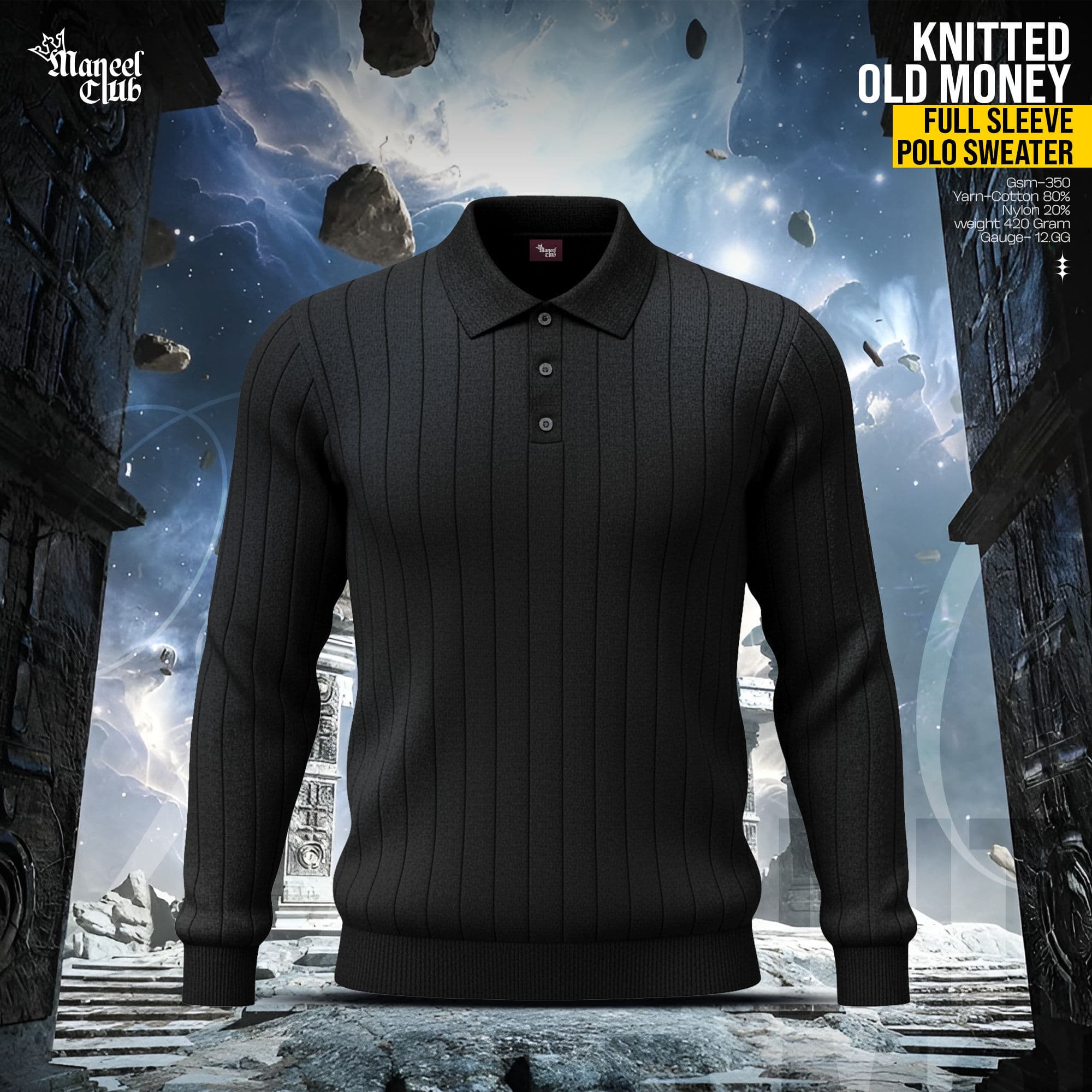 Knitted Old Money Sweater Polo - Thumbnail 6