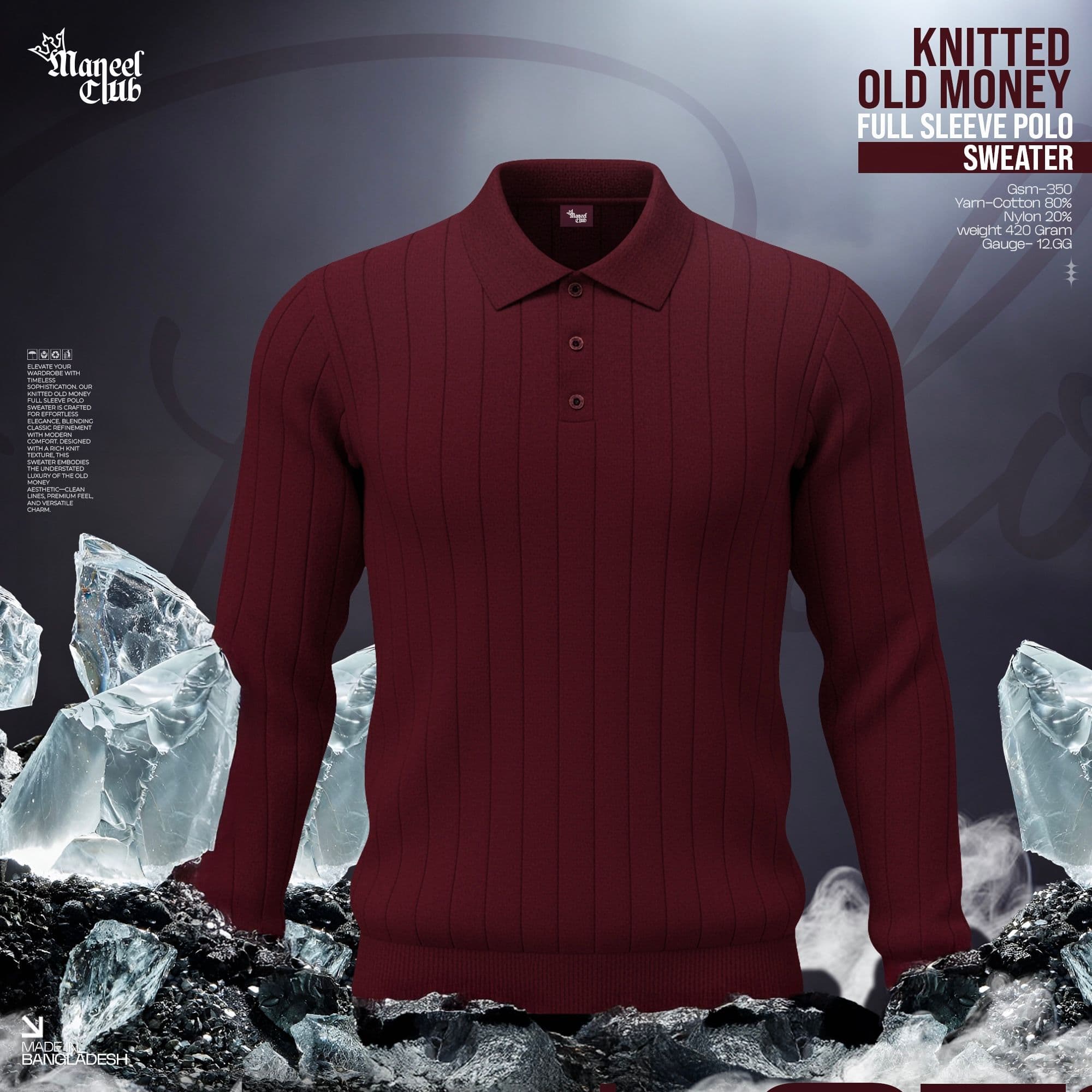 Knitted Old Money Sweater Polo - Thumbnail 5