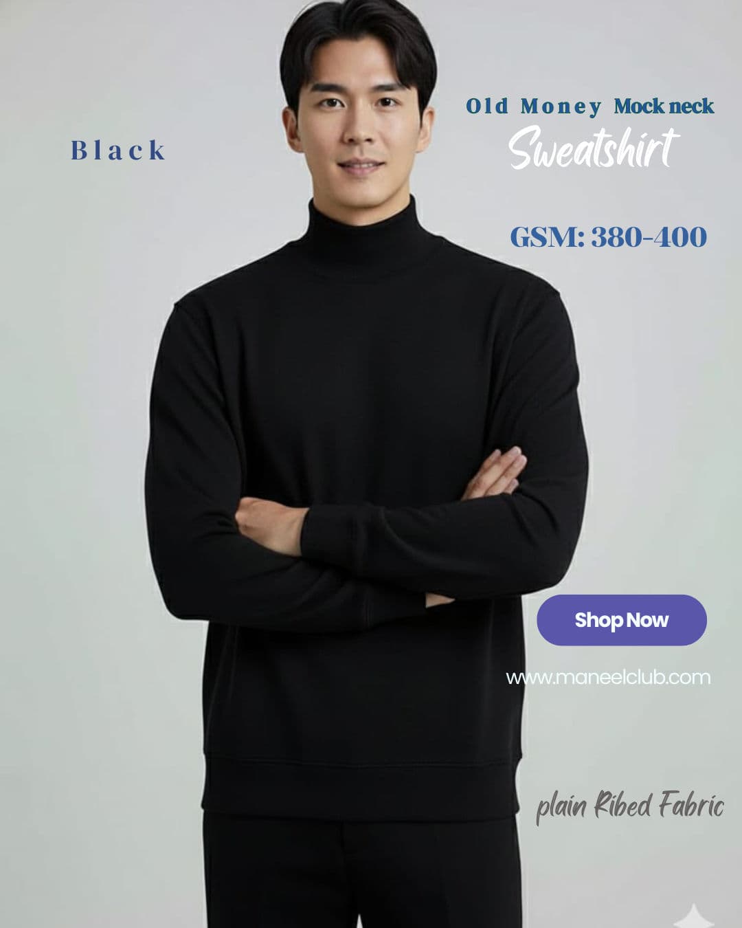 Mockneck Old money Sweatshirt  - Thumbnail 7