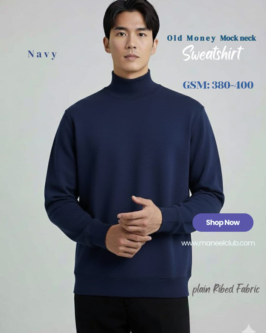 Mockneck Old money Sweatshirt  - Thumbnail 6