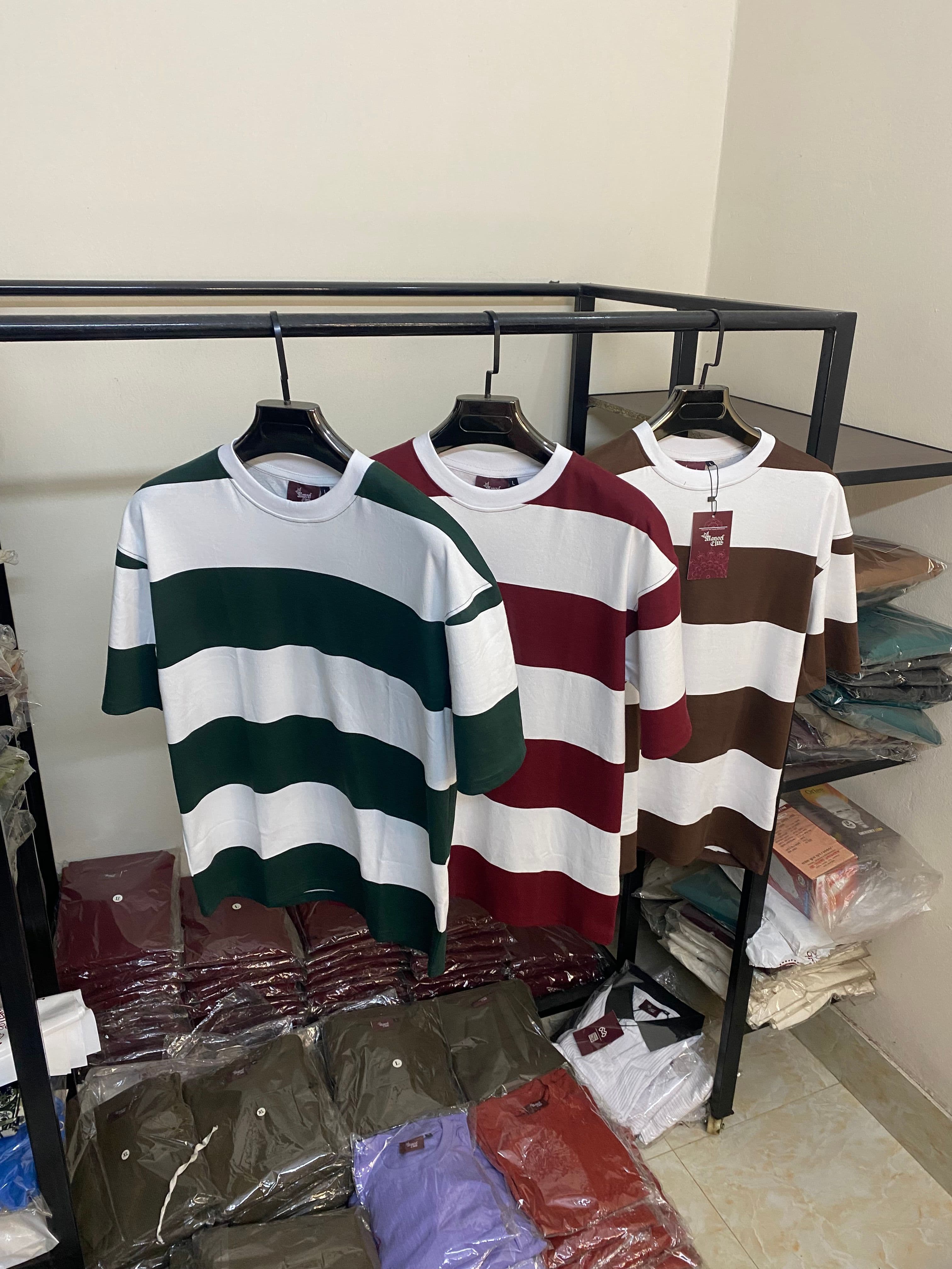 Interlock Stripes Drop Shoulder - Thumbnail 2