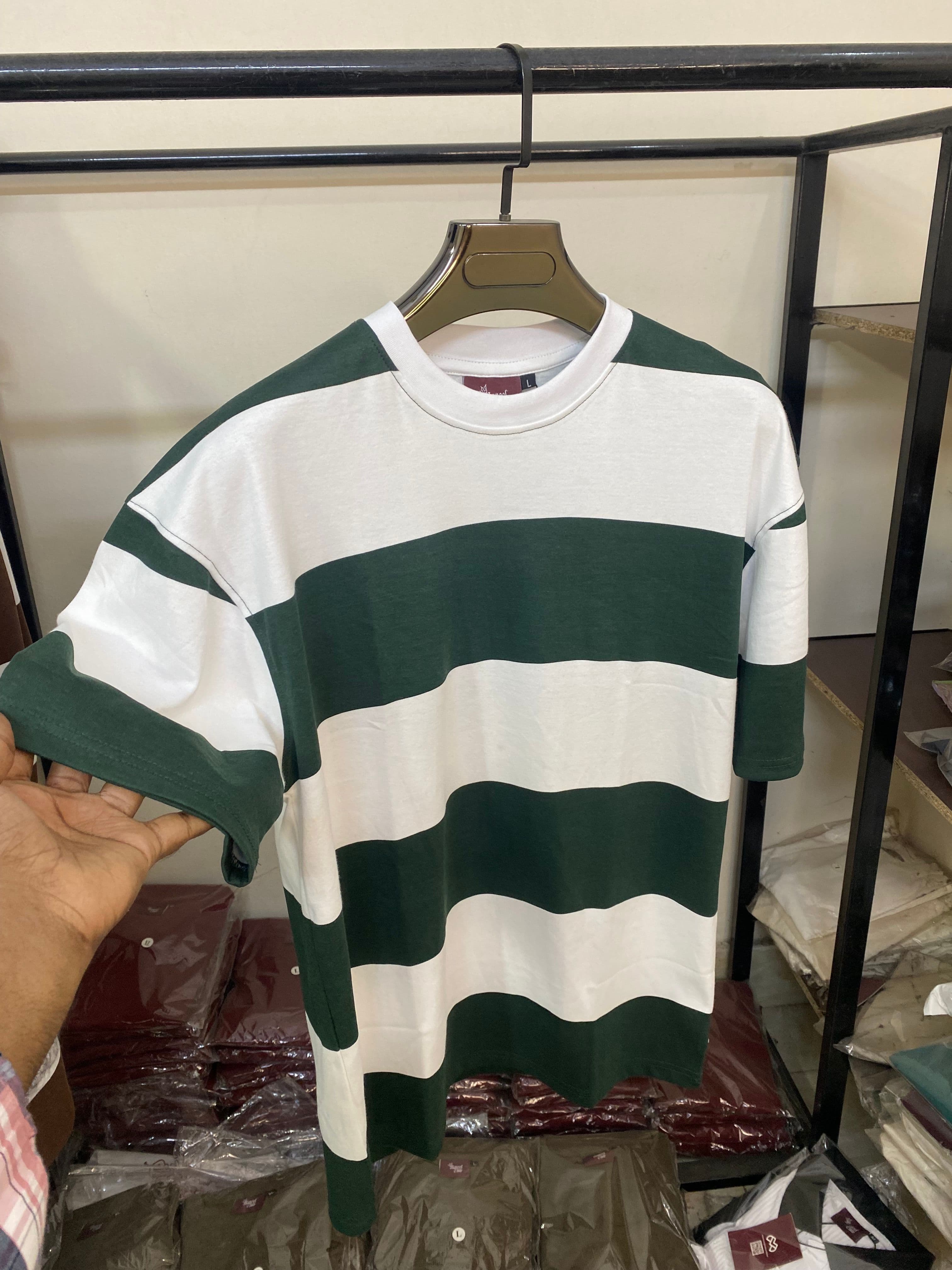 Interlock Stripes Drop Shoulder - Thumbnail 3