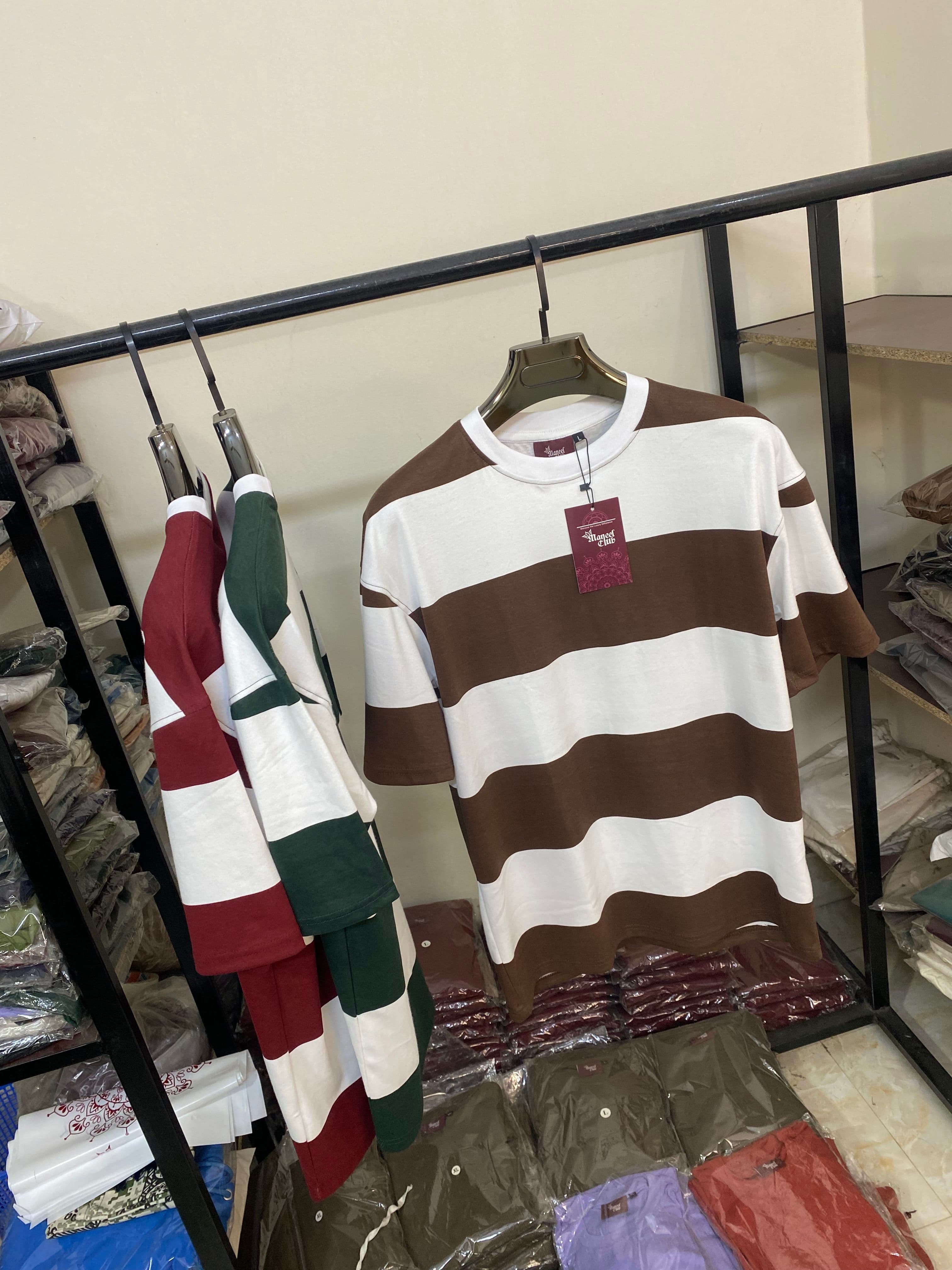 Interlock Stripes Drop Shoulder - Thumbnail 4